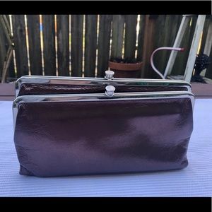 Metallic bronze Hobo Lauren clutch